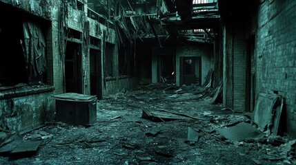 Surveillance camera footage still of pre-blast warehouse
