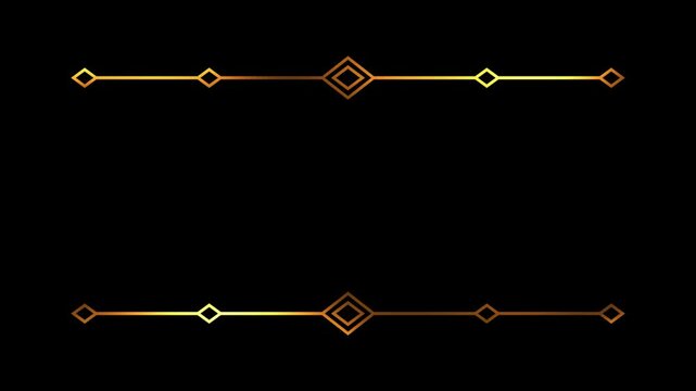 Shiny Gold Ornamental Frame on Black Background &ndash; 4K Luxury Vintage Border
