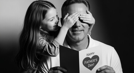 Father and daughter celebrating Father's Day with love and joy