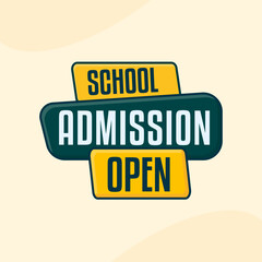 School admission open banner design 
