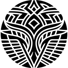 Circular Abstract Design with Organic Forms