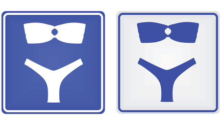 Road sign beach. vector illustration