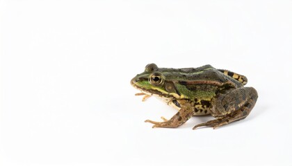 Obraz premium Frog over white background, no shadow