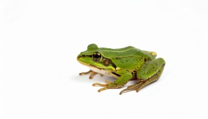 Obraz premium Frog over white background, no shadow