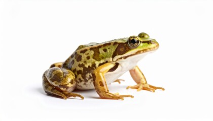 Obraz premium Frog over white background, no shadow