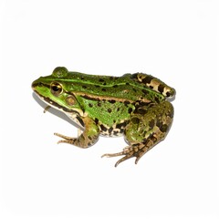 Obraz premium Frog over white background, no shadow