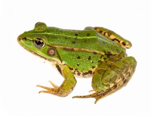 Naklejka premium Frog over white background, no shadow