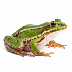 Obraz premium Frog over white background, no shadow