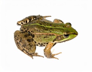 Fototapeta premium Frog over white background, no shadow
