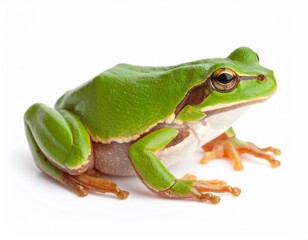 Obraz premium Frog over white background, no shadow