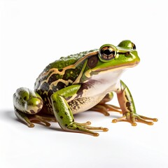 Fototapeta premium Frog over white background, no shadow