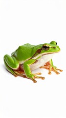 Obraz premium Frog over white background, no shadow
