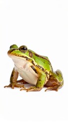 Obraz premium Frog over white background, no shadow