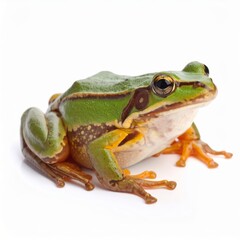 Naklejka premium Frog over white background, no shadow