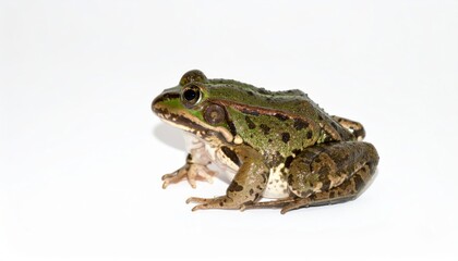 Obraz premium Frog over white background, no shadow
