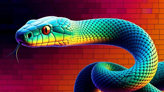 green snake on a black background, snake, reptile, animal, white, isolated, cobra, wild, nature, wildlife, worm, green, pattern, serpent, black, yellow, abstract, python