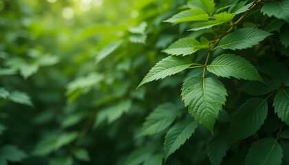 Generic Leafy Nature Background with Green Foliage and Natural Light