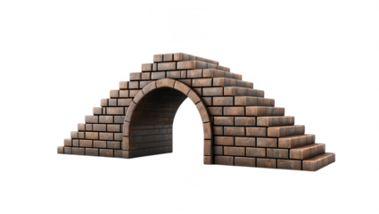 Majestic Brick Archway Architectural Stone Structure with Elegant Curves and Sturdy Construction