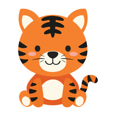Obraz premium Cute Tiger Cartoon