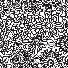 seamless pattern with flowers