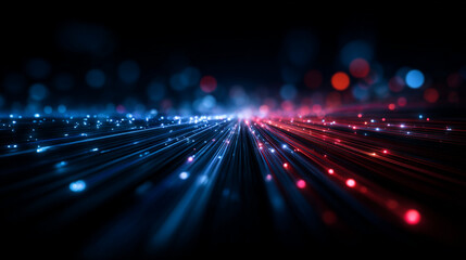 Stunning Abstract Background: Red and Blue Light Trails