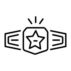 An outline style icon of wrestling belt