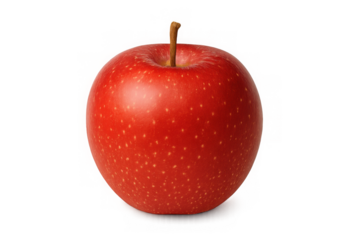 Red apple on a transparent background 