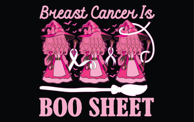 Halloween Breast Cancer Awareness T-Shirt Design | Pink Ribbon | Spooky Cute | Support Tee