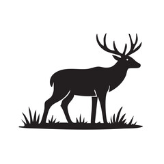 bold-deer-profile-artwork-black-white