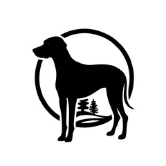 black dog silhouette