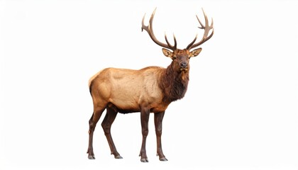 Fototapeta premium Elk over white background, no shadow