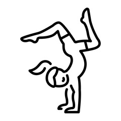 A linear style icon of gymnastic