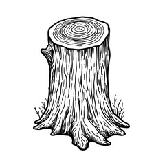 illustration of tree trunk vector
