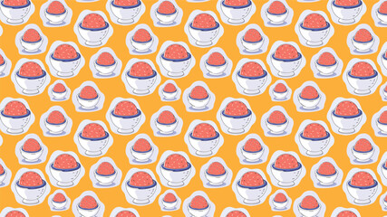 Delicious hand-drawn ice cream pattern—perfect for summer textiles, wallpapers, packaging, and cheerful seasonal designs.