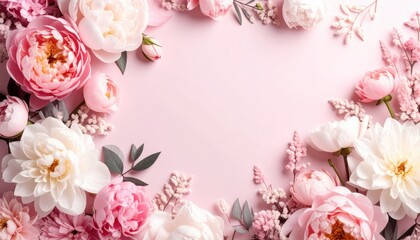 Floral arrangement display studio photography soft pink background close-up beauty and elegance