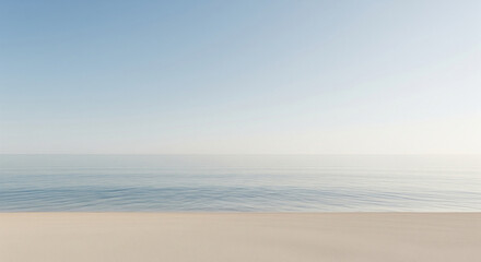 Scenic beach landscape with natural cloud formations and open sky above calm sea waves, showing a peaceful coastline and tranquil atmosphere, perfect for travel and nature concepts
