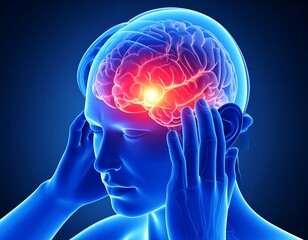 Obraz premium 3D medical illustration of head pain