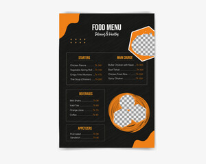 Modern and Creative Food Menu Design for Restaurant and Cafe Branding 
