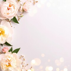 Naklejka premium Floral decoration arrangement studio photograph bright environment close-up elegant design