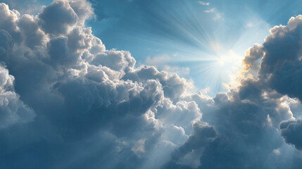 Sun Rays Breaking Through Clouds: A Stunning Sky Scene