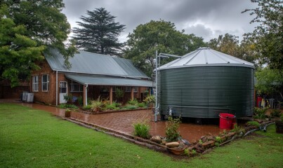 Rainwater Harvesting System at a Rural House