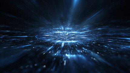 Abstract Blue Glowing Energy: Futuristic Cityscape Background for Design Projects