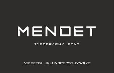 MENDET, font,  MInimal  Typography Font, logo, creative logo, font, Minimal font, logos fashion vector illustration