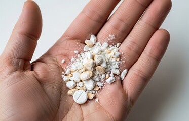 On World Drug Day, this image of a hand crushing tablets symbolizes awareness, prevention, and action against addiction in modern society, especially among youth.