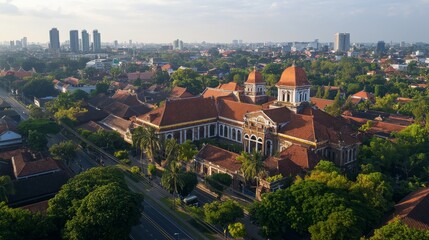 Surabaya's historic charm shines in this photo, capturing the beauty of Indonesia's old city on December 10, 2024.