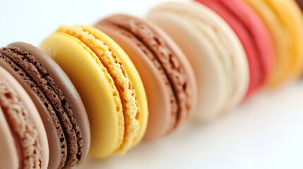 Vibrant Macarons: A Delightful Display of Parisian Pastries
