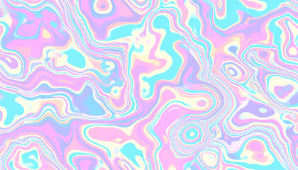 Obraz premium Funky liquid shapes seamless pattern with abstract colorful blobs, vibrant drops and playful splashes for modern backgrounds, textile design, wallpapers, packaging, and creative digital art visuals