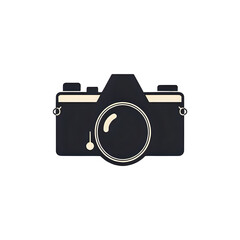Vintage Camera Icon: Classic Photography Symbol, Retro Camera Design Element