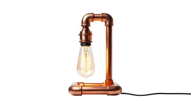 Copper Pipe Desk Lamp