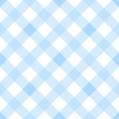 Fabric pattern,  blue and white checkered pattern, gift wrapping paper , seamless pattern 
